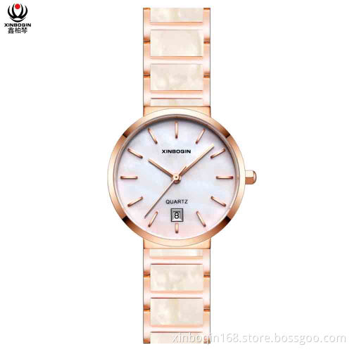 XINBOQIN Factory Luxury for Ladies OEM Fashion Acetate Watch